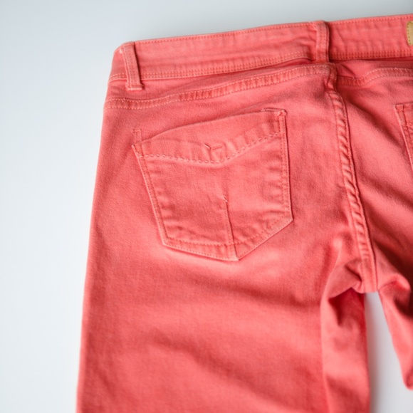 Zara Core Denim Trafaluc Collection Coral  Slim Denim Jeans Size 6 - Picture 5 of 12